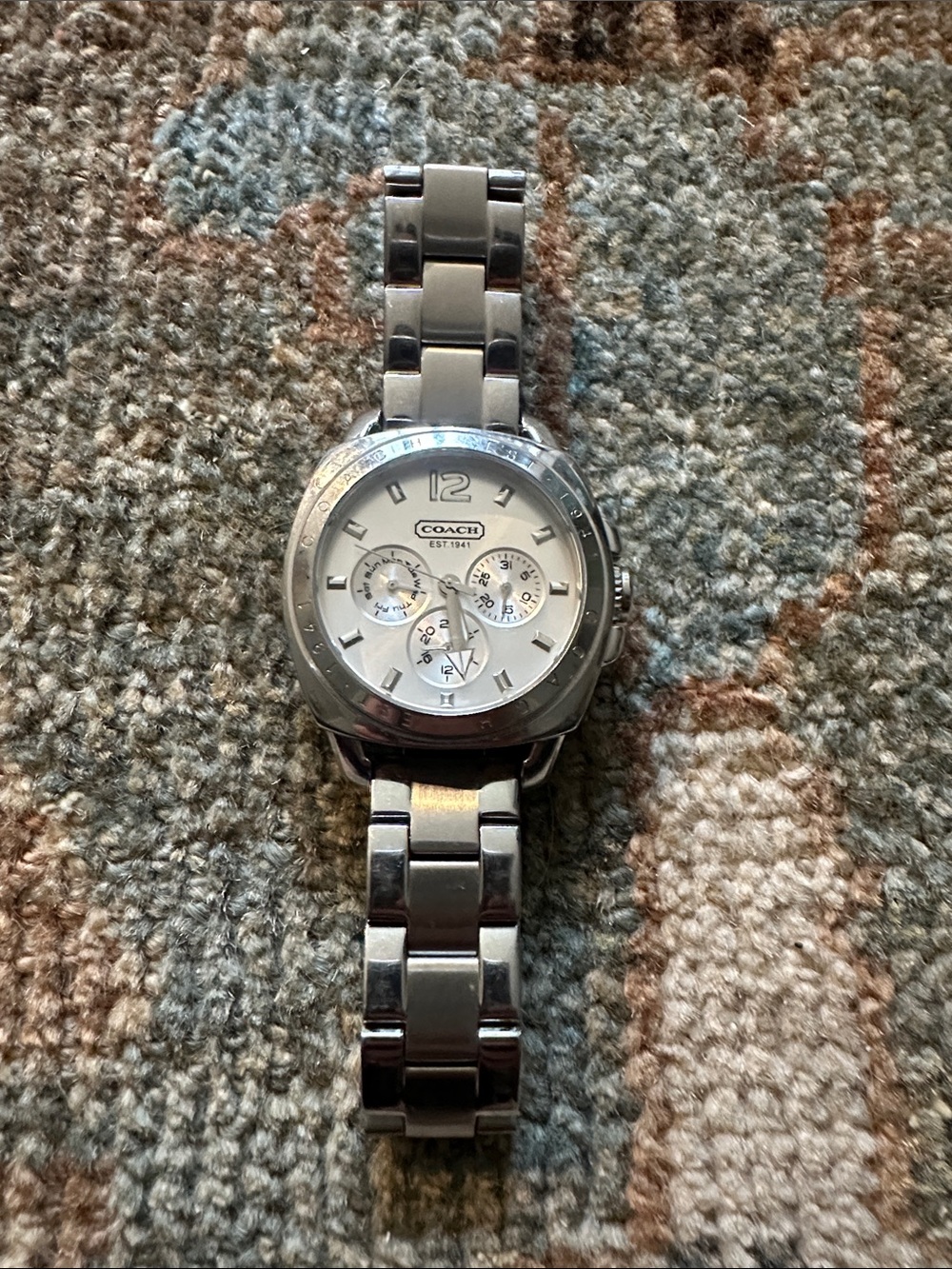 Coach Silver and White Women's Bracelet Watch